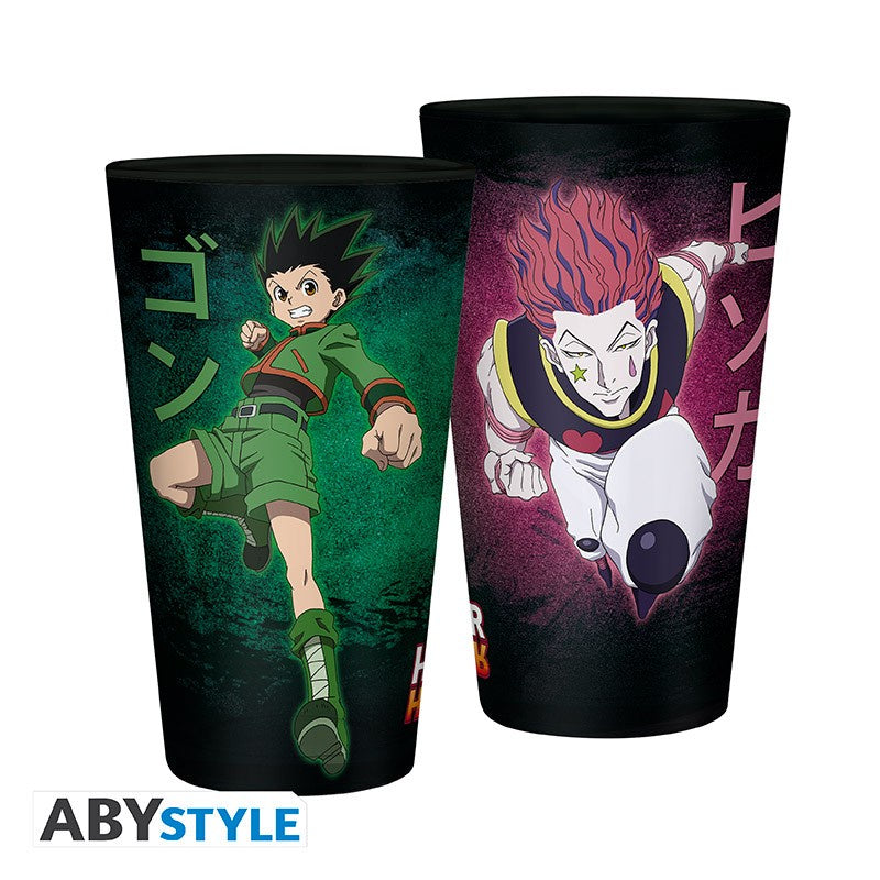 HUNTER X HUNTER - Large Glass - 400ml - Gon vs Hisoka -Tazas-ABYSTYLE-Akibara Xpress