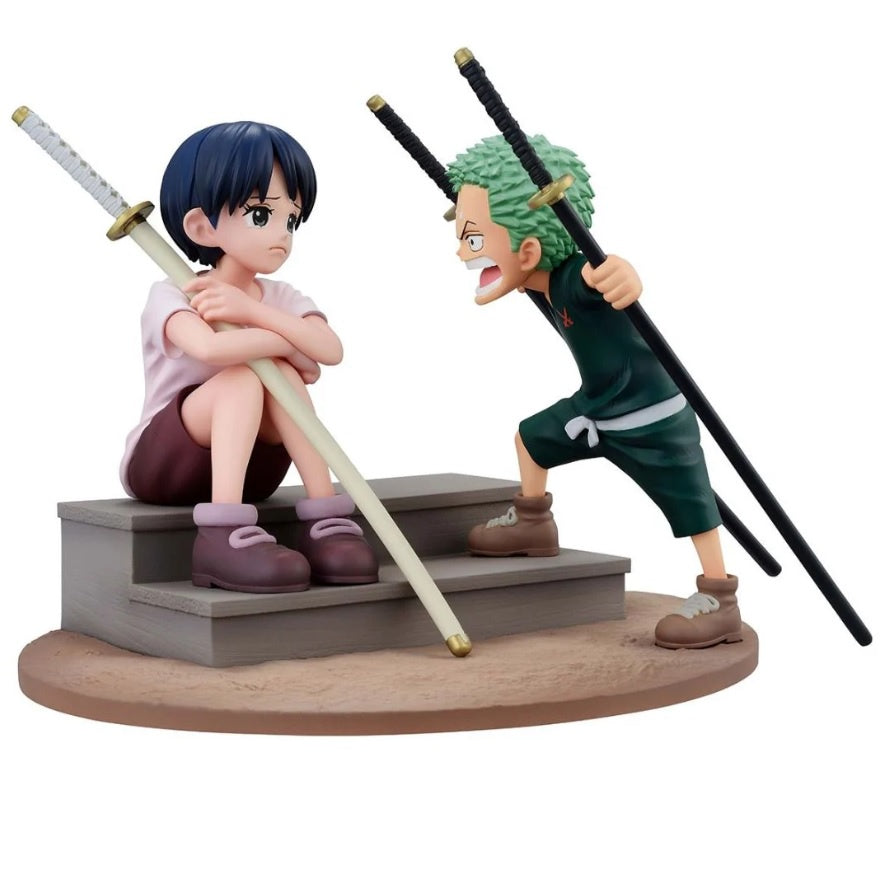ICHIBANSHO FIGURE RORONOA ZORO & KUINA (ROAD TO DOWN)-Figuras-BANDAI-Akibara Xpress