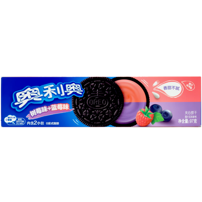 4017 OREO Sandwich Cookies Blueberry and Raspberry Cream 97g