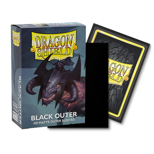 Dragon Shield Sleeves: Standard- Matte Outer Sleeves - Black (100ct.)