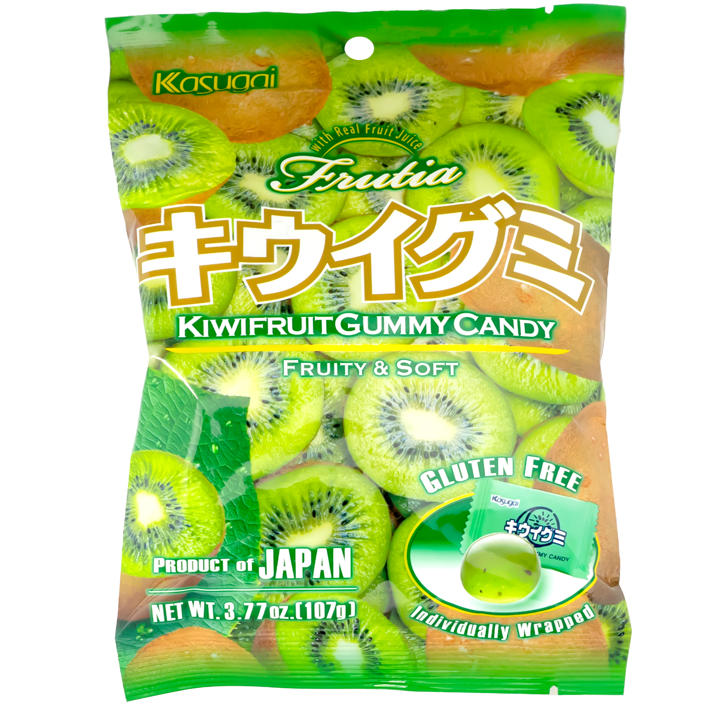 KASUGAI Kiwifruit Gummy Candy 107g-Alimentos-Asian Food-Akibara Xpress