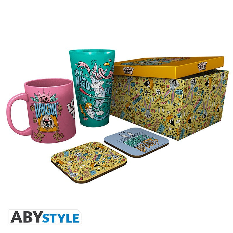 LOONEY TUNES - Pck Glass XXL + Mug + 2 Coasters "Vacay" EXCLU IRELAND-Tazas-ABYSTYLE-Akibara Xpress