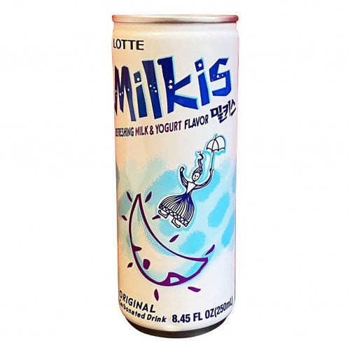 LOTTE Milkis Carbonated Drink Milk Yogurt Flavor 250ml-Alimentos-Asian Food-Akibara Xpress