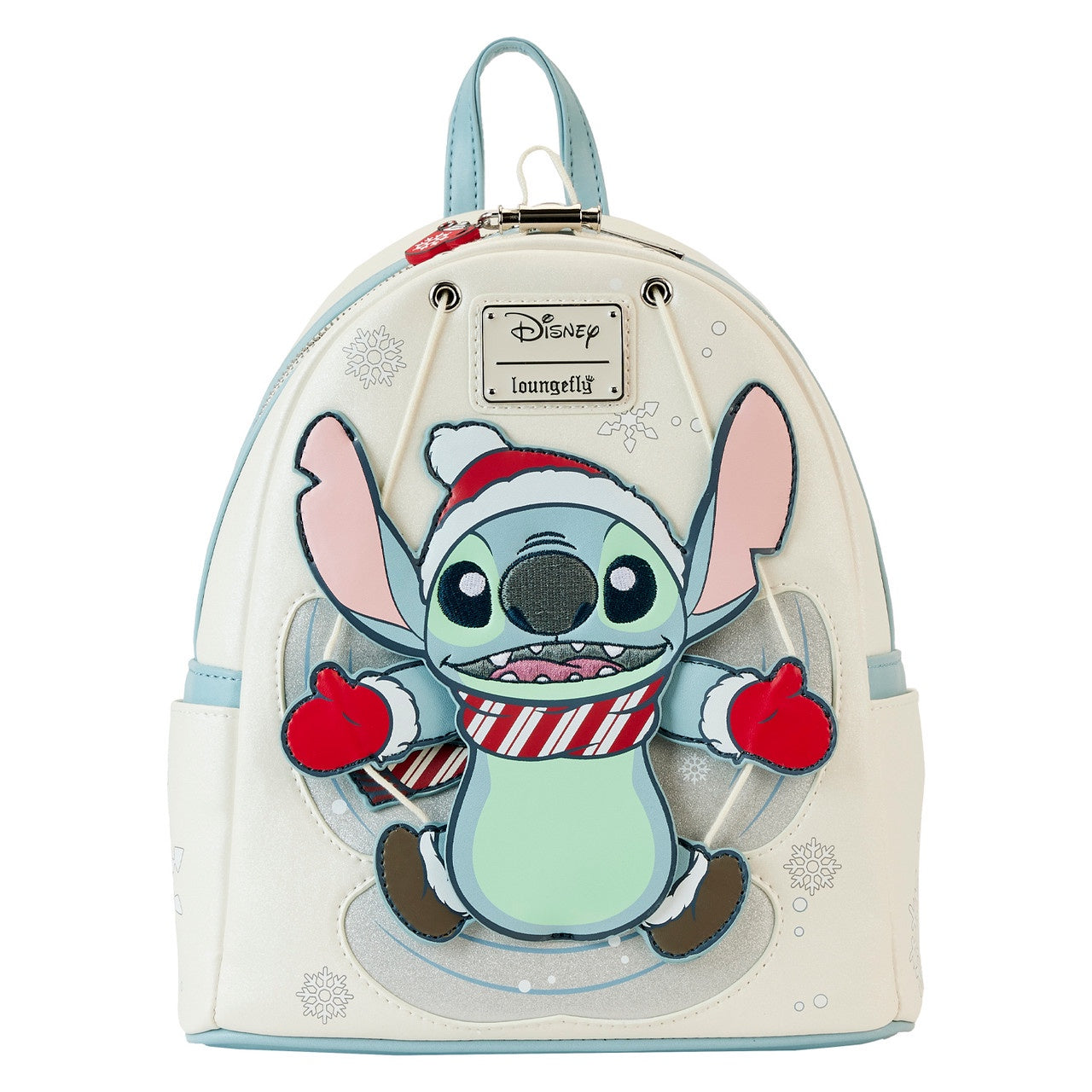 LOUNGEFLY X DISNEY LILO Y STITCH STITCH ANGEL DE NIEVE COSPLAY MINI MOCHILA-Mochilas/Loncheras-BIOWORLD-Akibara Xpress