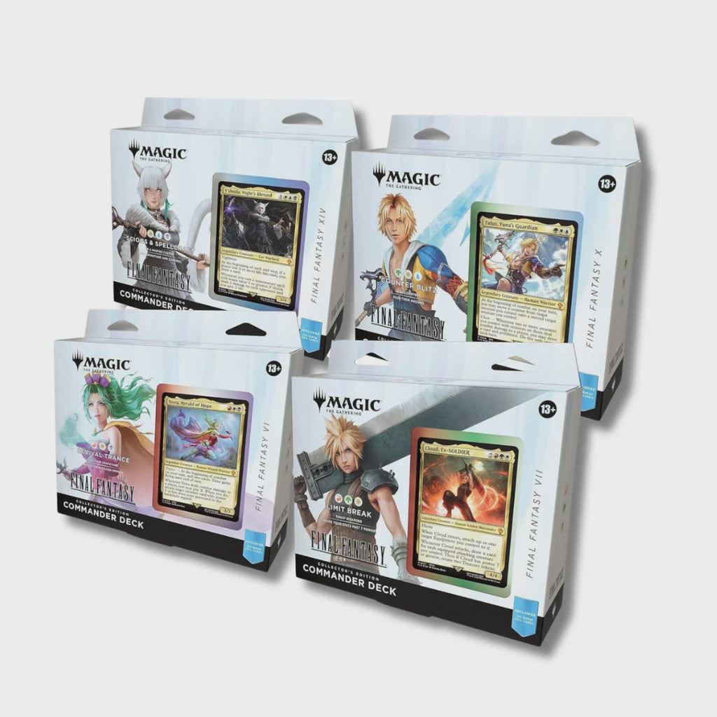 MAGIC THE GATHERING TCG UNIVERSES BEYOND FINAL FANTASY COMMANDER DECK COLLECTOR EDITION DISPLAY (4 DECKS)-TCG-Juegos de Mesa-Akibara Xpress