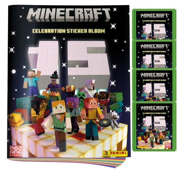 ALBUM MINECRAFT + 4 SOBRES DE ESTAMPAS 2024