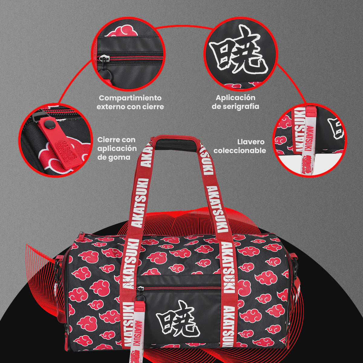 MOCHILA PARA GYM ITACHI EDICIÓN LIMITADA AKATSUKI-Mochilas/Loncheras-Yadatex-Akibara Xpress