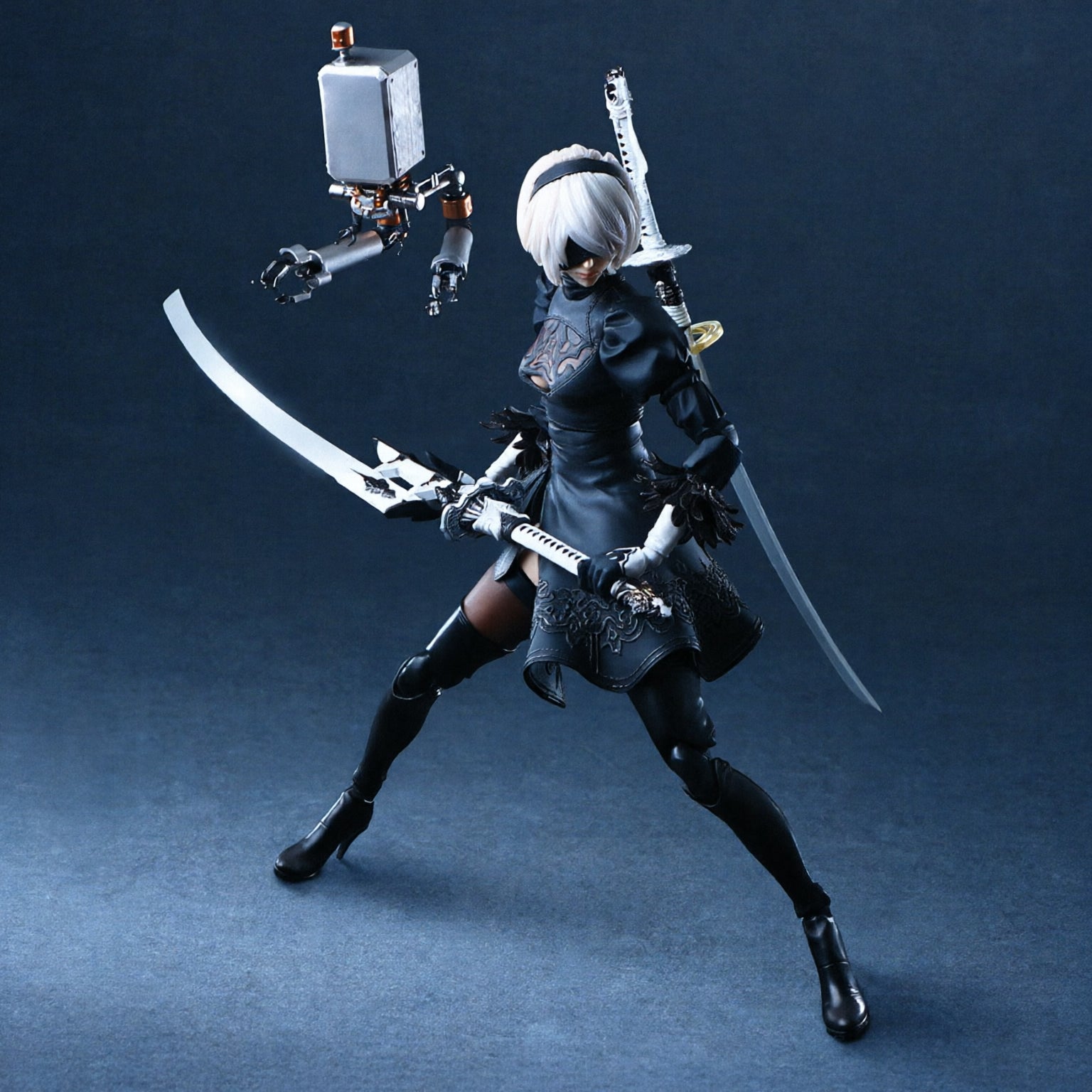 NieR:Automata® PLAY ARTS KAI™ Action Figure – 2B(YoRHa No. 2 Type B) DELUXE Ver.-Figuras-Play Arts-Akibara Xpress