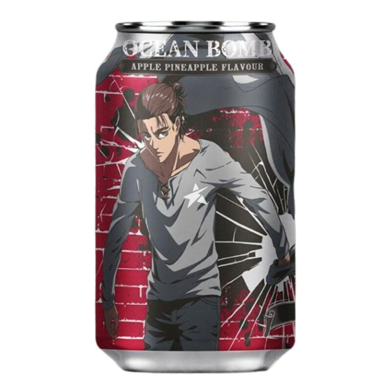 OCEAN BOMB Attack on Titan Apple Pineapple Flavor Soda 330ml-Alimentos-Asian Food-Akibara Xpress