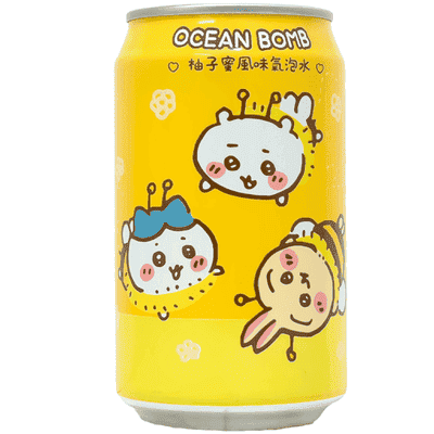 OCEAN BOMB Chiikawa Honey Pomelo Flavor Soda 330ml-Alimentos-Asian Food-Akibara Xpress