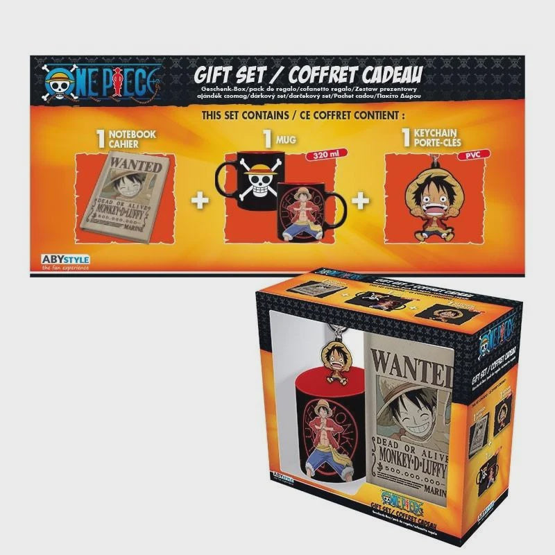 ONE PIECE LUFFY D. MONKEY 3PC GIFT SET (TAZA LLAVERO Y LIBRETA)-Tazas-ABYSTYLE-Akibara Xpress