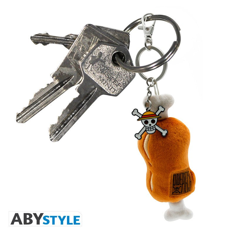 ONE PIECE - Plush Keychain "Meat on a bone" X4