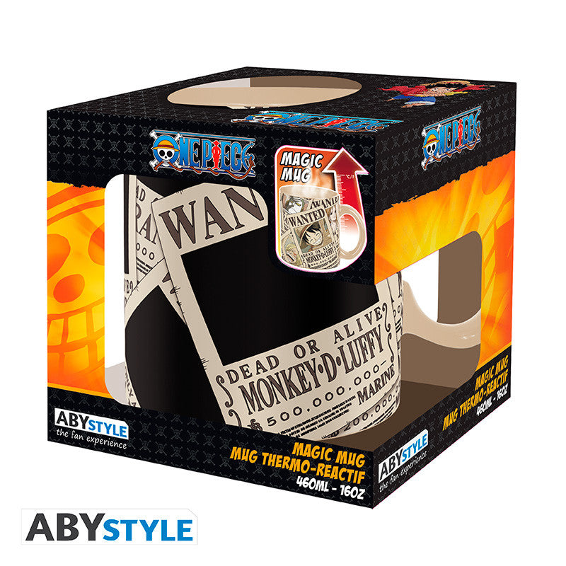 ONE PIECE TAZA MAGICA 460 ML WANTED-Tazas-ABYSTYLE-Akibara Xpress