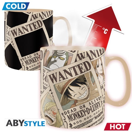 ONE PIECE TAZA MAGICA 460 ML WANTED-Tazas-ABYSTYLE-Akibara Xpress