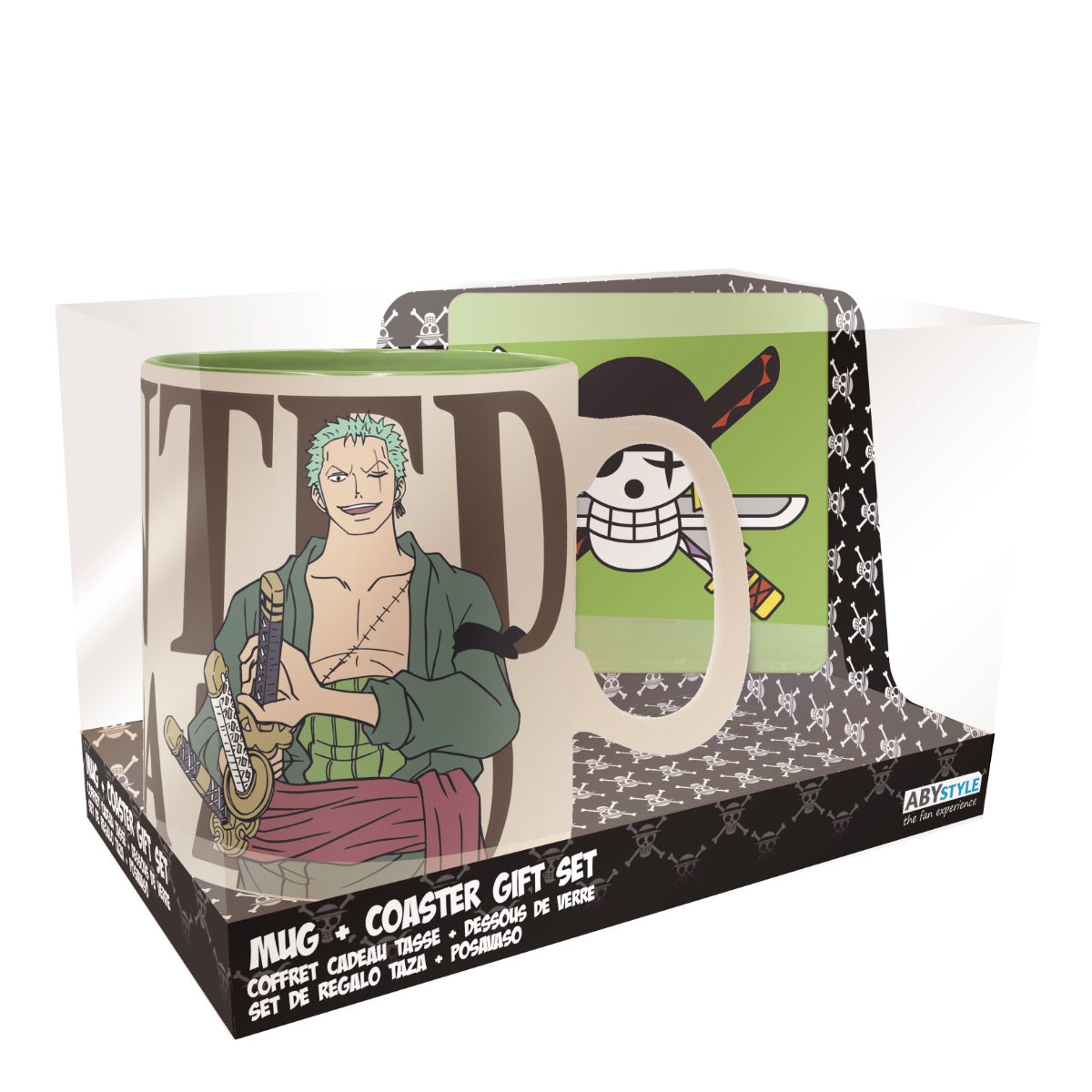 ONE PIECE - ZORO TAZA Y PORTAVASOS GIFT SET-Tazas-ABYSTYLE-Akibara Xpress