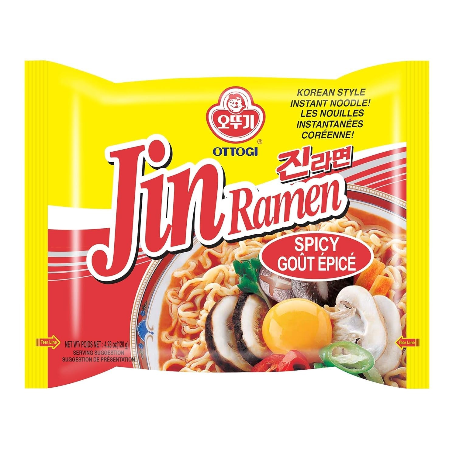 OTTOGI JIN RAMEN SPICY FLAVOR 120G-Alimentos-Asian Food-Akibara Xpress