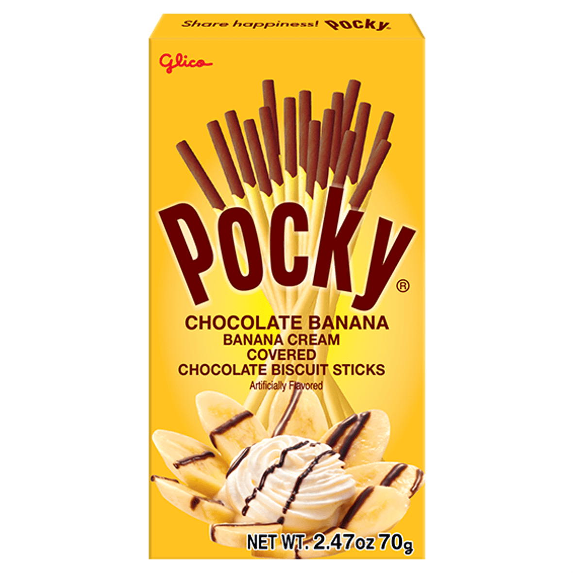 Pocky Banana Cream Covered Chocolate Biscuit Sticks 70g-Alimentos-Asian Food-Akibara Xpress