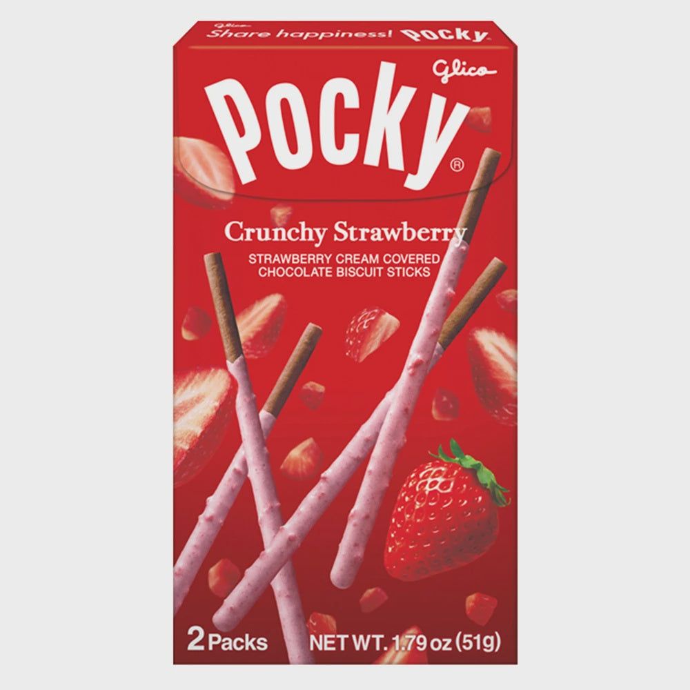 POCKY CRUNCHY STRAWBERRY-Alimentos-Asian Food-Akibara Xpress