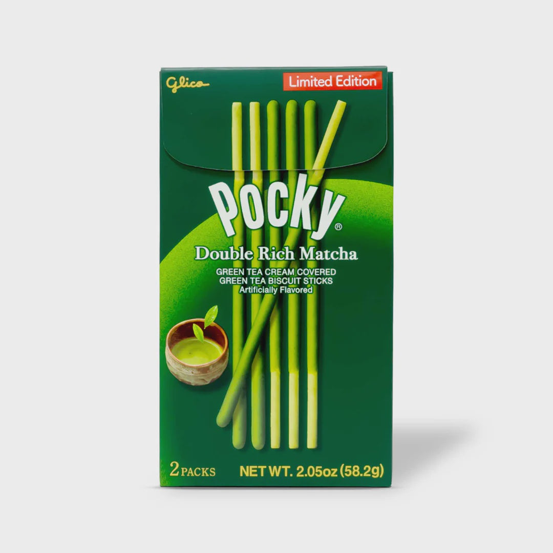 POCKY DOUBLE RICH MATCHA 58.2g-Alimentos-Asian Food-Akibara Xpress