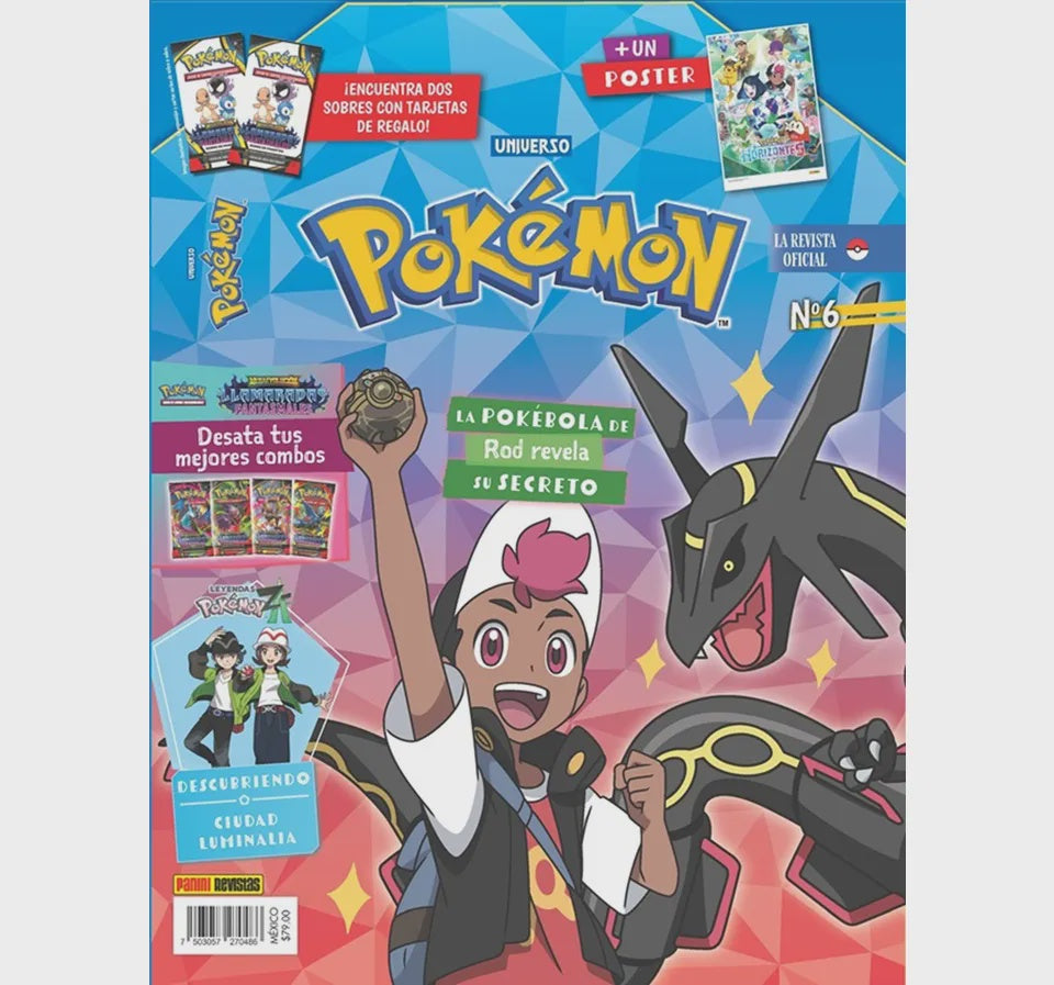 REVISTA POKEMON 2025 + CARDS N.6