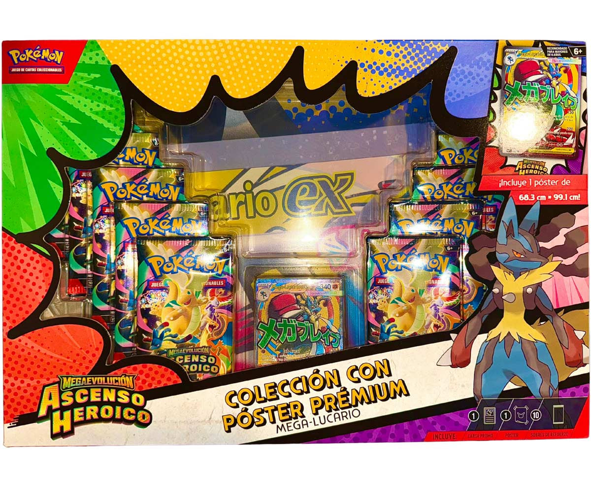 POKEMON TCG ASCENDED HEROES PREMIUM POSTER COLLECTION (MEGA GARDEVOIR/MEGA LUCARIO) ESPANOL-TCG-POKEMON-Akibara Xpress