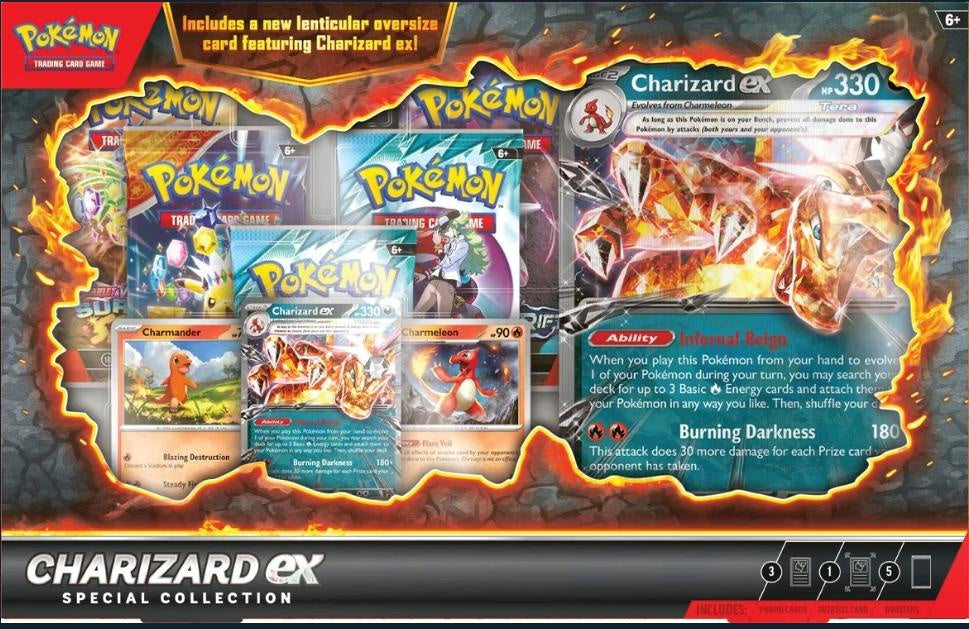 POKEMON TCG CHARIZARD EX SPECIAL COLLECTION ESPANOL-TCG-Juegos de Mesa-Akibara Xpress