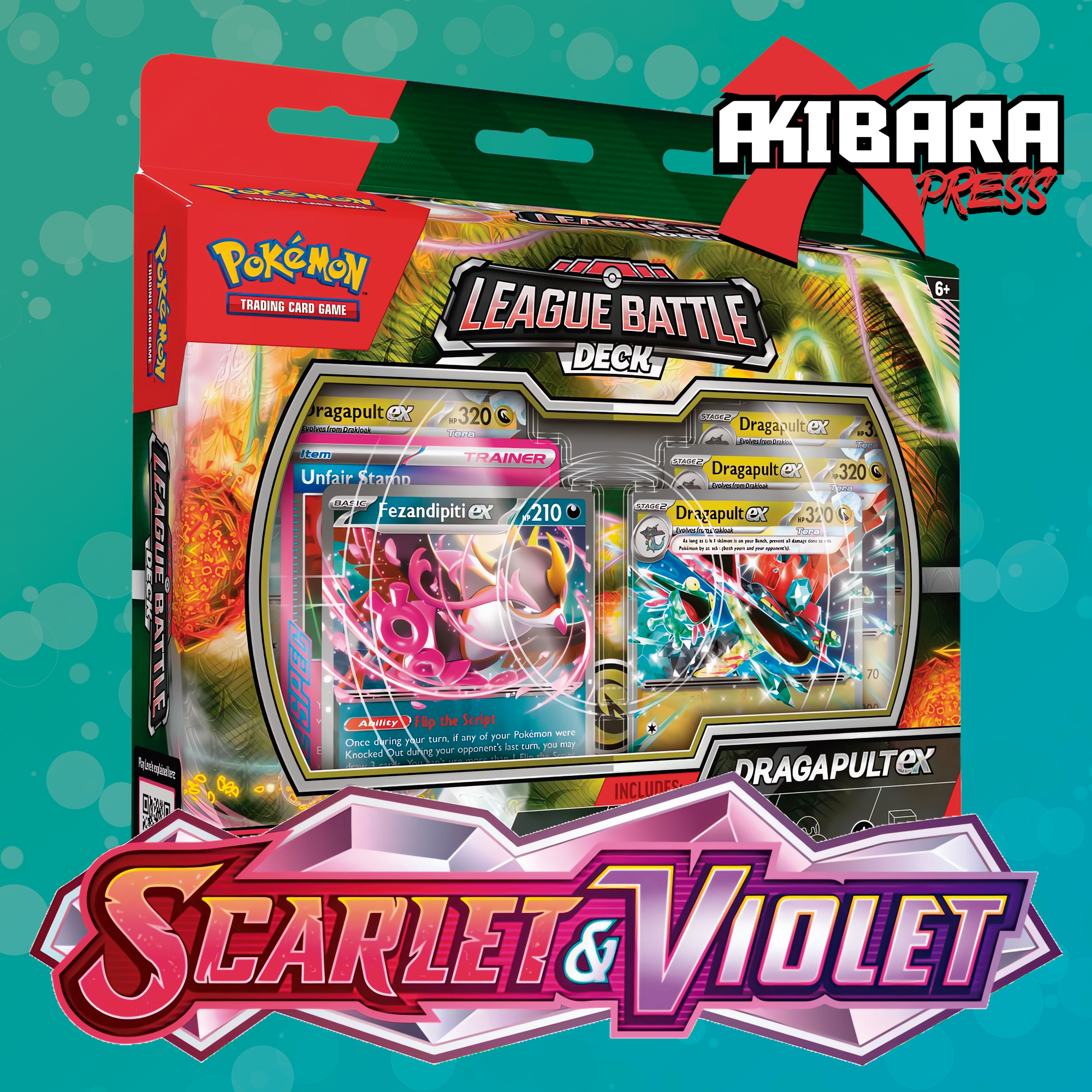 POKEMON TCG DRAGAPULT EX LEAGUE BATTLE DECK INGLES-TCG-Juegos de Mesa-Akibara Xpress