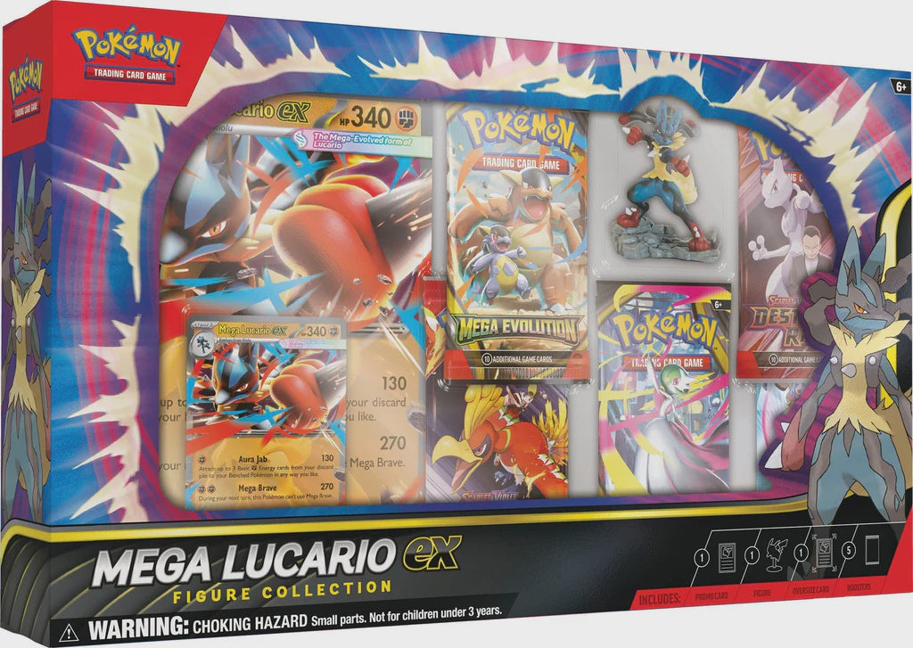 POKEMON TCG MEGA LUCARIO EX FIGURE COLLECTION INGLES-TCG-Juegos de Mesa-Akibara Xpress