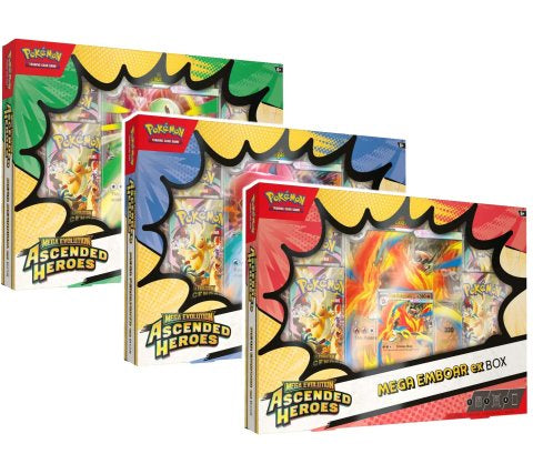 POKEMON TCG MEGA MEGANIUM/EMBOAR/FERALIGATR EX BOX INGLES-TCG-Juegos de Mesa-Akibara Xpress