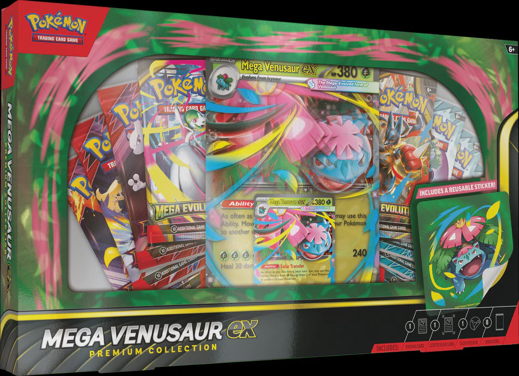 POKEMON TCG MEGA VENUSAUR EX PREMIUM COLLECTION INGLES-TCG-Juegos de Mesa-Akibara Xpress
