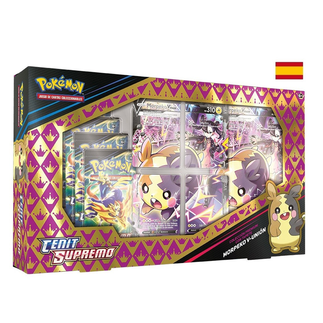 POKEMON TCG MORPEKO V UNION PLAYMAT PREMIUM COLLECTION ESPANOL-TCG-Juegos de Mesa-Akibara Xpress