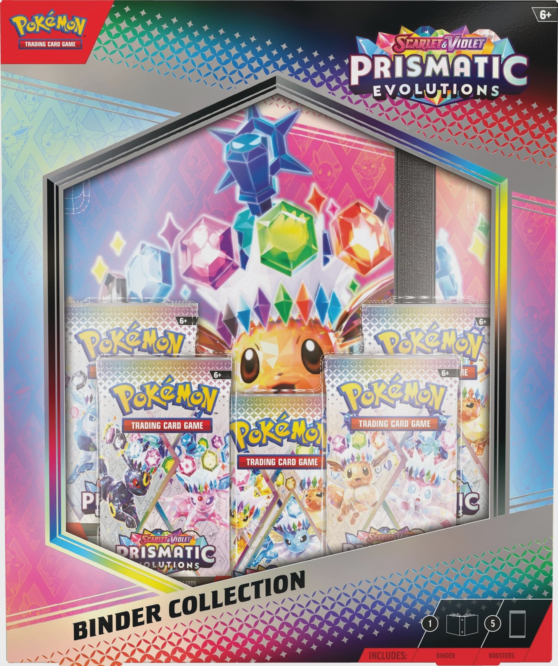 POKEMON TCG SCARLET & VIOLET 8.5 PRISMATIC EVOLUTIONS BINDER COLLECTION INGLES-TCG-Juegos de Mesa-Akibara Xpress