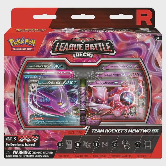 POKEMON TCG TEAM ROCKET MEWTWO LEAGUE BATTLE DECK EX ESPANOL-TCG-Juegos de Mesa-Akibara Xpress