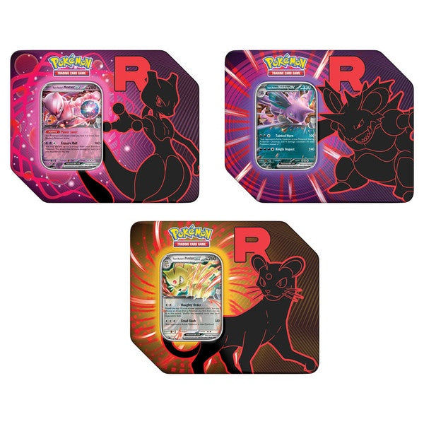 POKEMON TCG TEAM ROCKET TIN TERCIA ESPANOL-TCG-Juegos de Mesa-Akibara Xpress