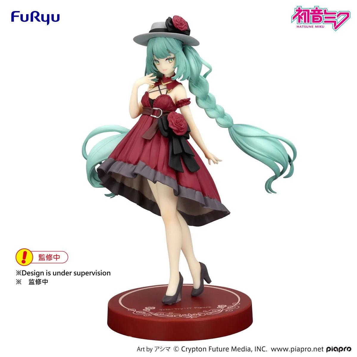 PREVENTA HATSUNE MIKU TRIO TRY IT FIGURE OUTING DRESS RED COLOR VER-Figuras-BANPRESTO-Akibara Xpress