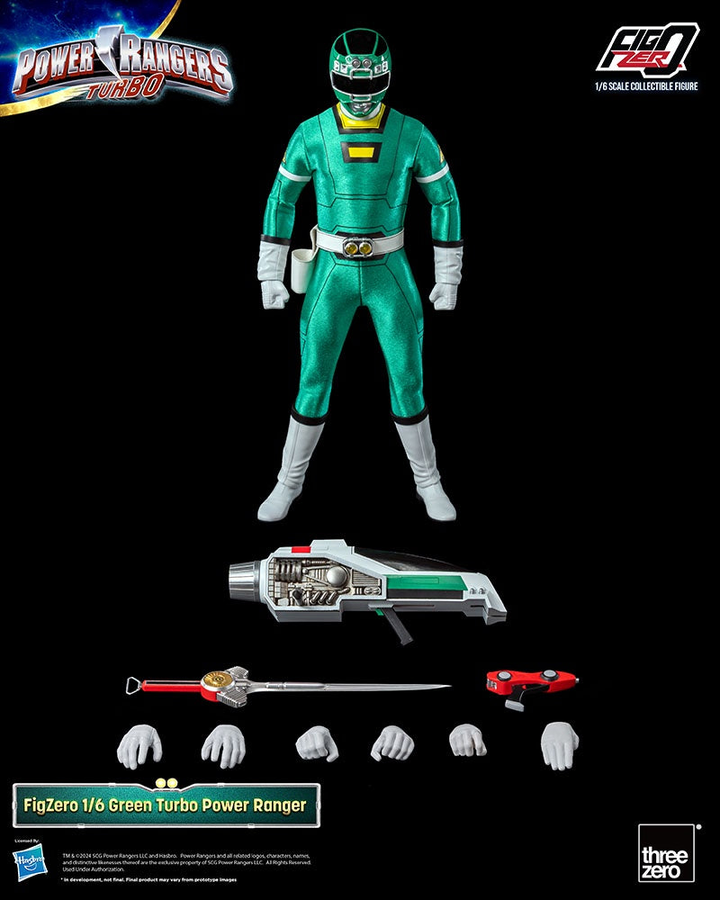 PREVENTA POWER RANGERS TURBO - FIGZERO 1/6 GREEN TURBO POWER RANGERS-Figuras-Threezero-Akibara Xpress