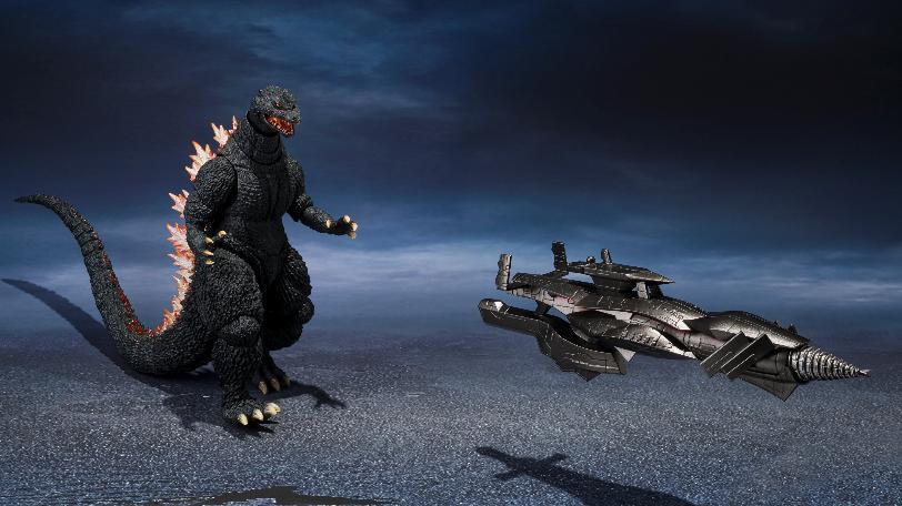 PREVENTA S.H.MONSTERARTS GODZILLA [2004] HEAT RAY VER. VS NEW GOTENGO-Figuras-BANDAI-Akibara Xpress
