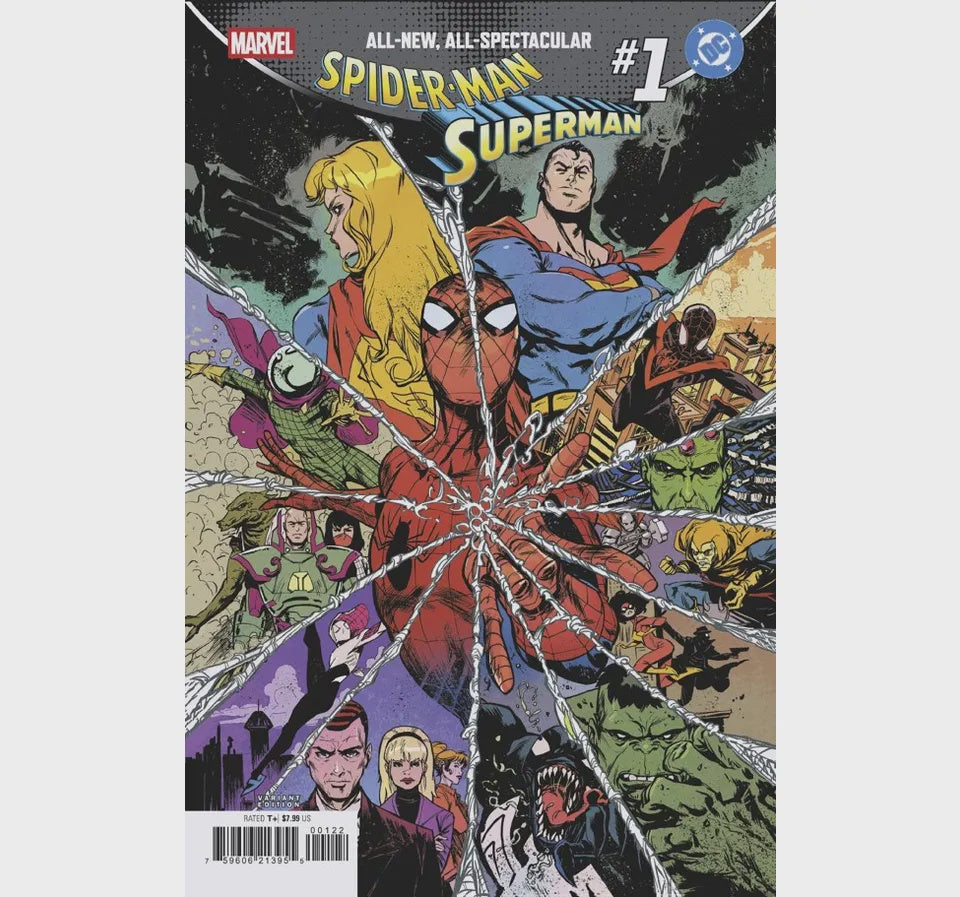 SPIDER MAN-SUPERMAN #1VARIANTE 3 / SANFORD GREENE