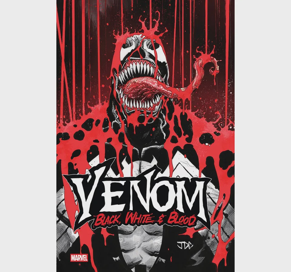 VENOM BLACK WHITE AND BLOOD