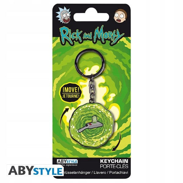 RICK AND MORTY - Portal Gun Moving Keychain-Llaveros-ABYSTYLE-Akibara Xpress
