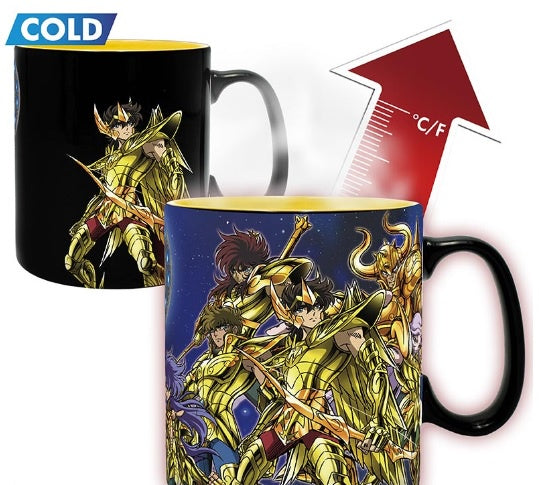 SAINT SEIYA - Mug Heat Change - 460 ml - Gold Saints - box x2-Tazas-ABYSTYLE-Akibara Xpress