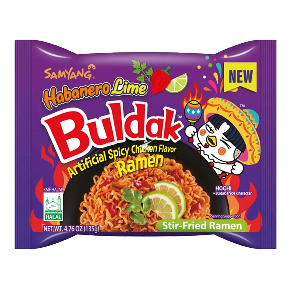 SAMYANG Hot Chicken Flavor Ramen Habanero Lime Flavor 135g-Alimentos-Asian Food-Akibara Xpress