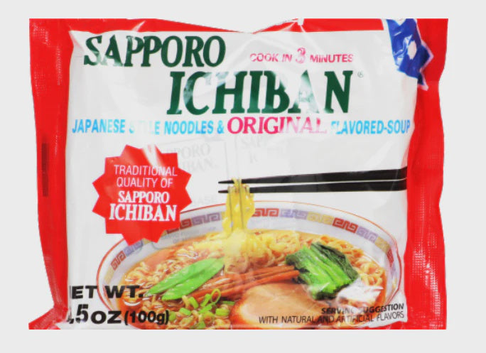 SAPPORO ICHIBAN Japanese Style Noodle Original Flavored Soup 100g