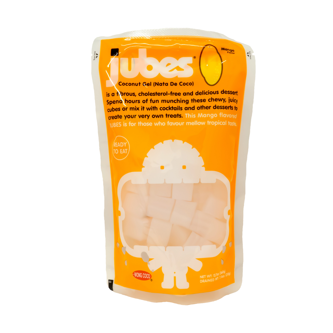 WONG COCO Jubes Nata De Coco with Coconut Water Mango Flavor 360g-Alimentos-Asian Food-Akibara Xpress