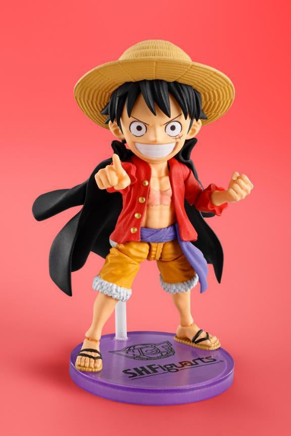 WORLD COLLECTIBLE FIGURES X SH FIGUARTS MONKEY D. LUFFY-Figuras-BANDAI-Akibara Xpress