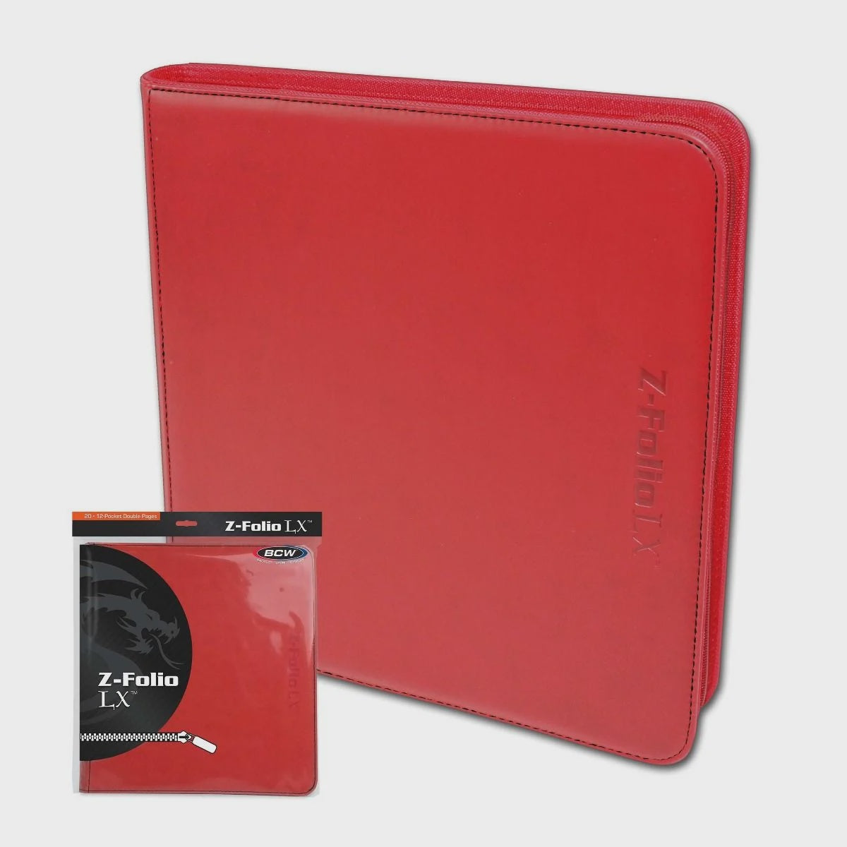 Portfolio: 12-Pocket Zippered LX Red