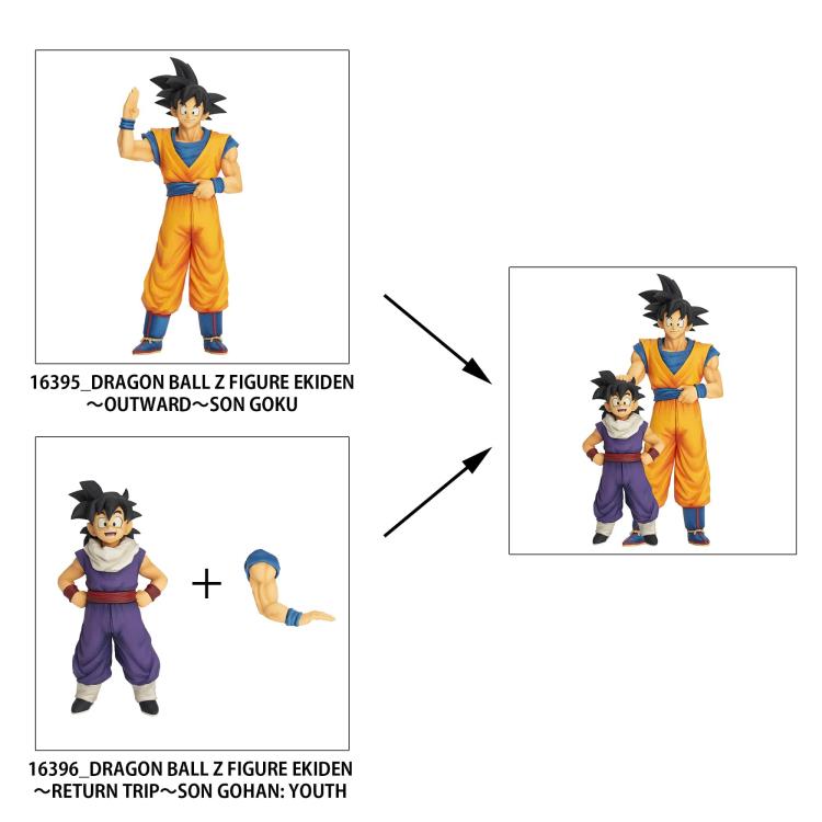 Dragon Ball Z Ekiden Goku (Outward) & Gohan (Return Trip)