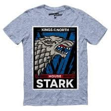 Mujer Game of Trones house stark gris claro G
