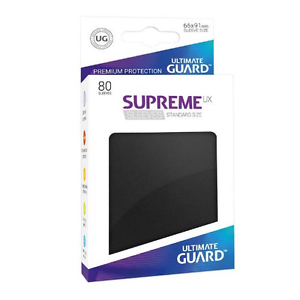 Ultimate Guard Premium Protection  Sleeves Standard Size Black (80)