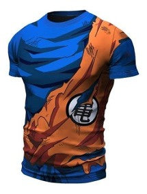 Playera Licra Goku Damaged Armor